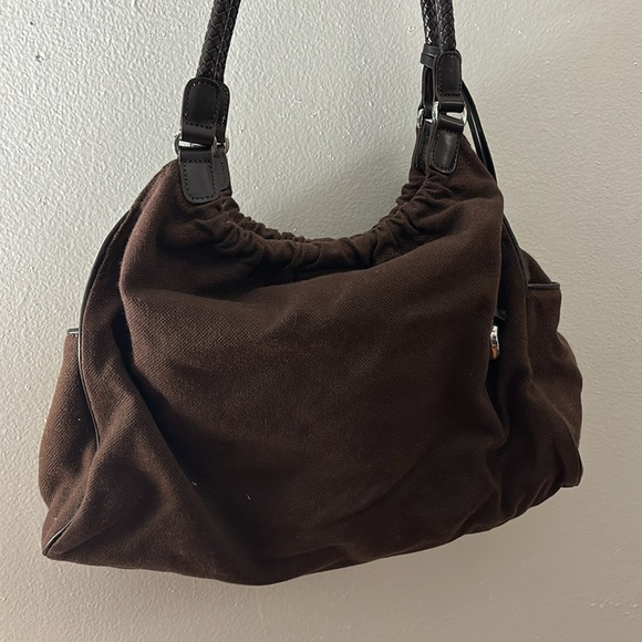 Brighton Brown Weaved Floral Shoulder Bag - Picture 3 of 5